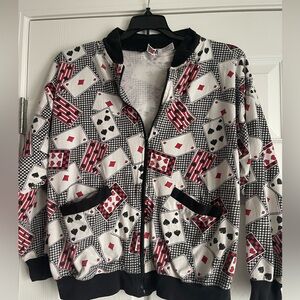 Mens small casino poker bomber jacket size small